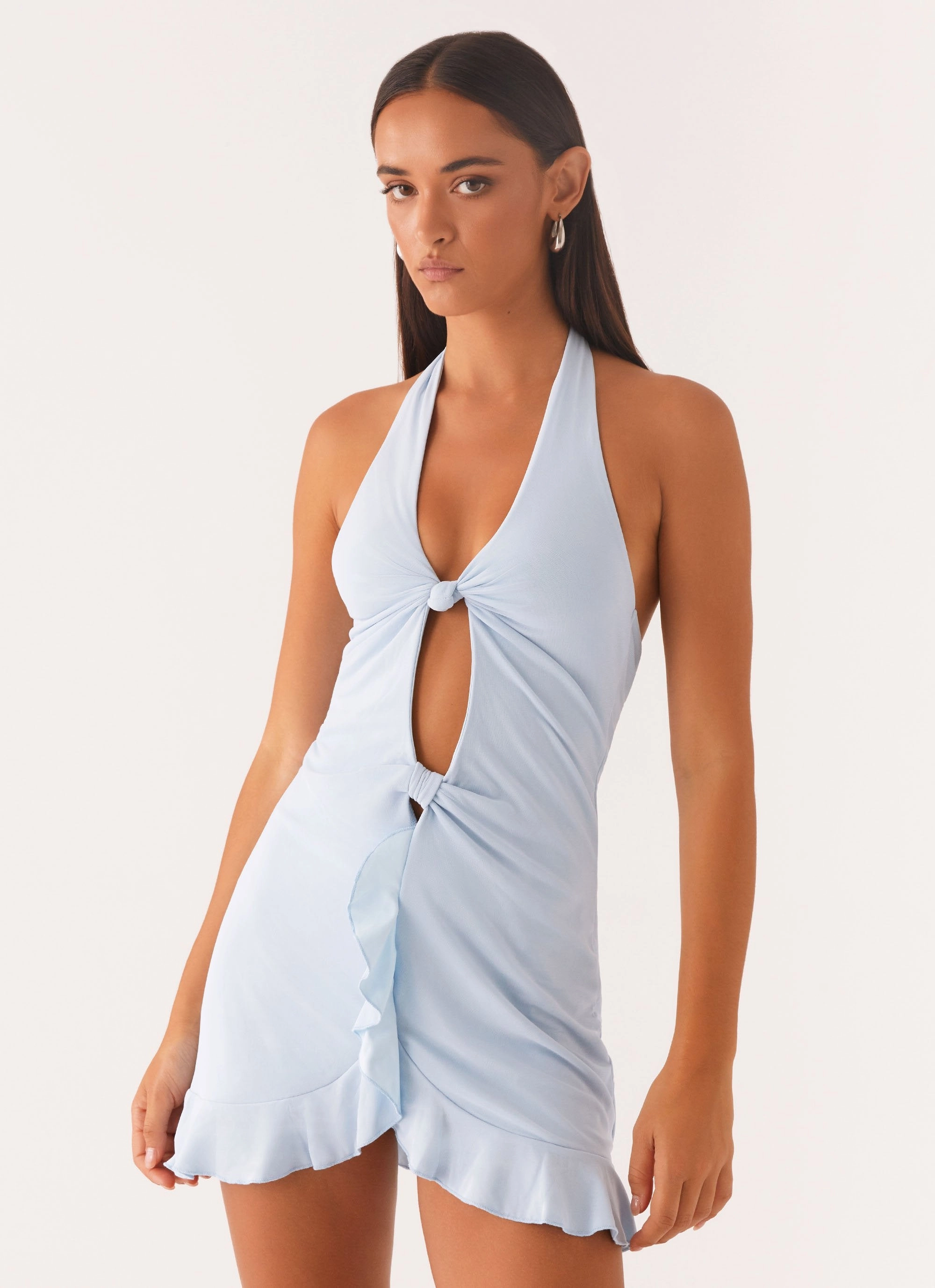 Colette Mini Dress - Pastel Blue Street Flex Eco-friendly