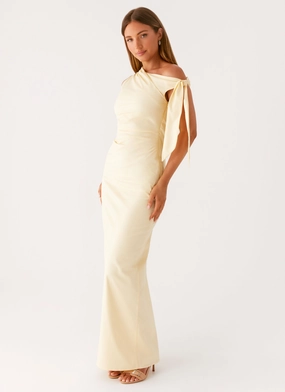 Marella Maxi Dress - Yellow Trend Texture
