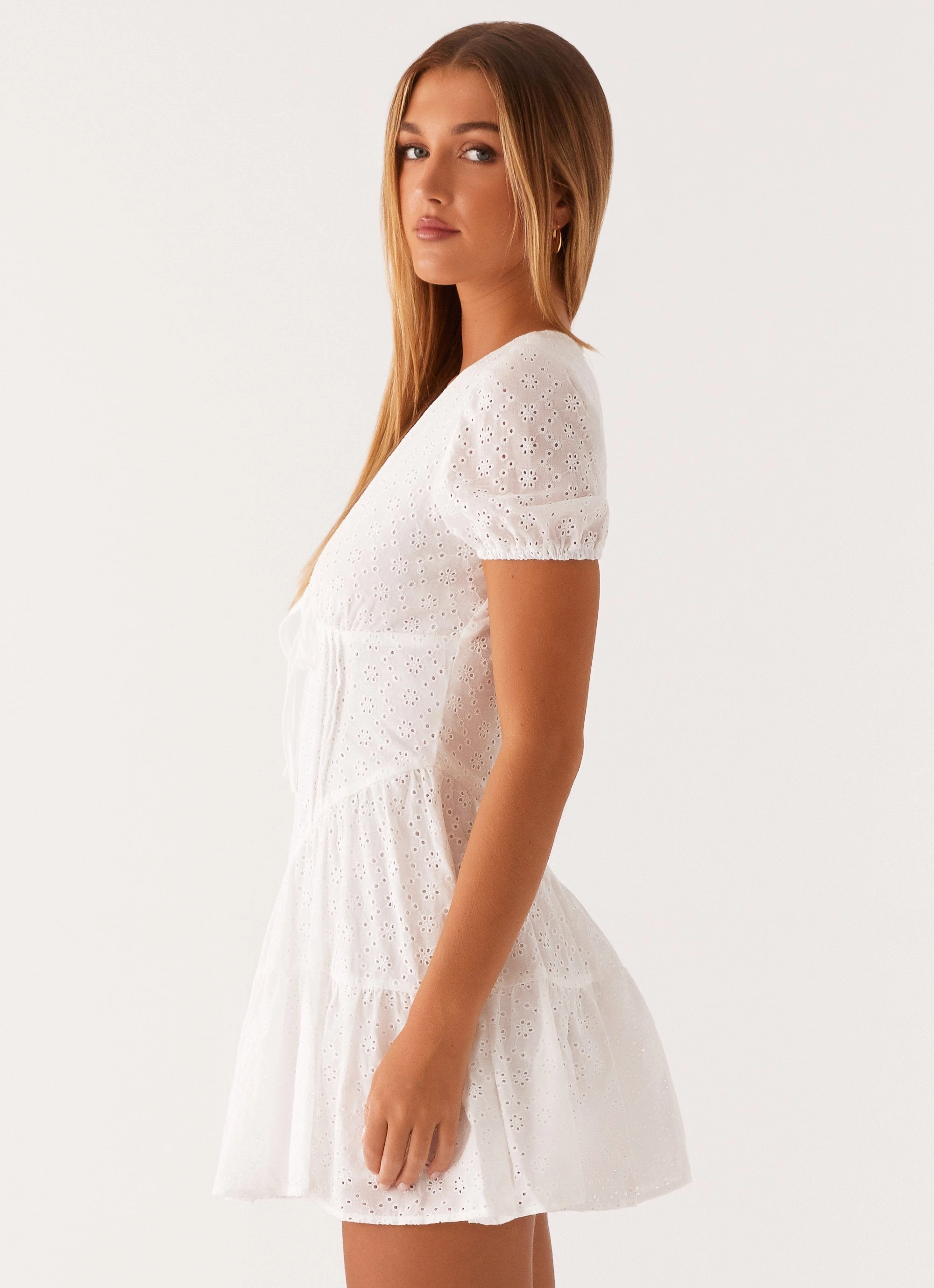 Sweetness Mini Dress - White Vibrant Edge