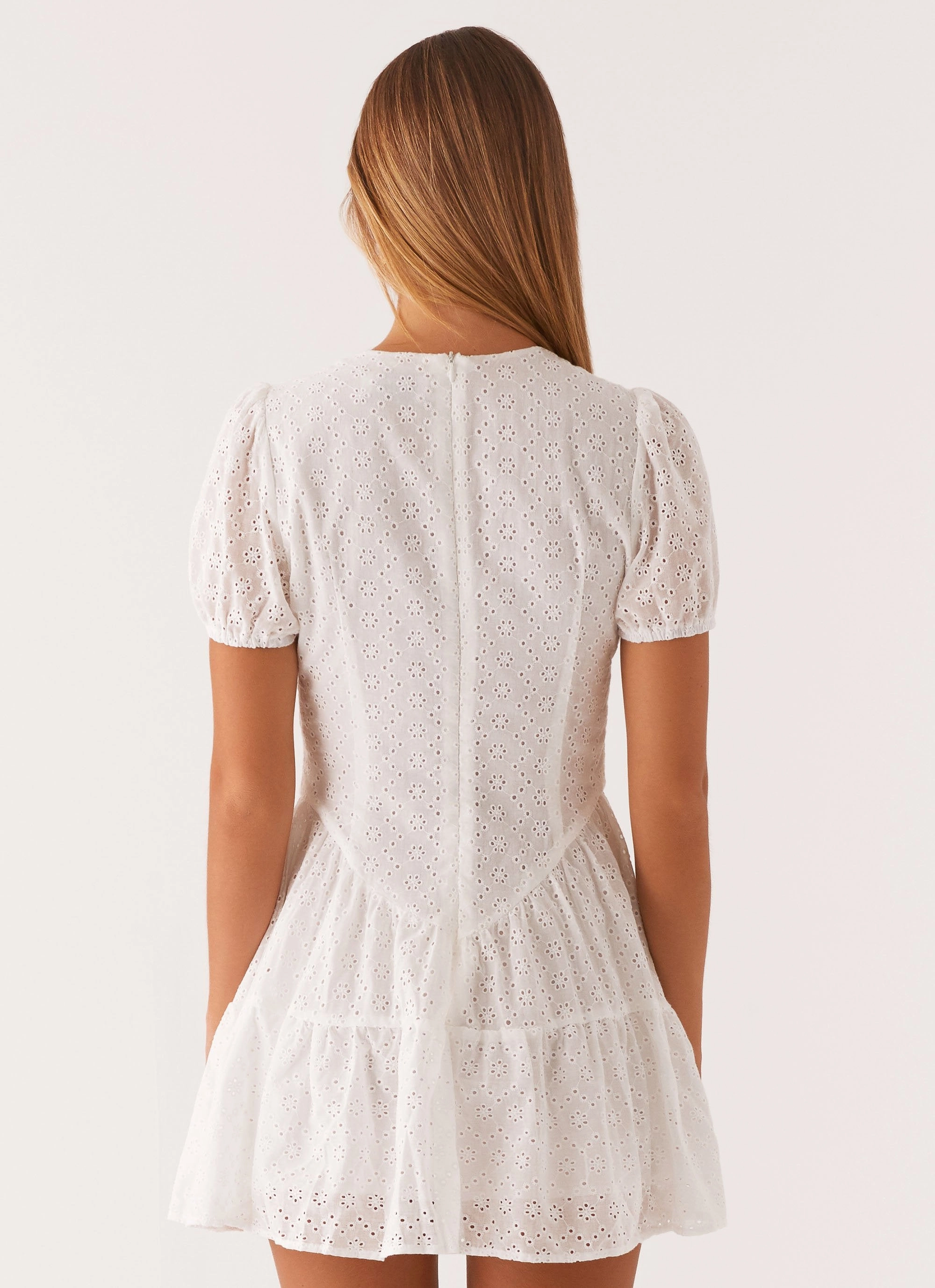 Sweetness Mini Dress - White Clean Outline