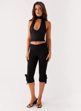 Takeover Capri Pants - Black Fit For All Everyday Comfort Wear Takeover Capri Pants - Black