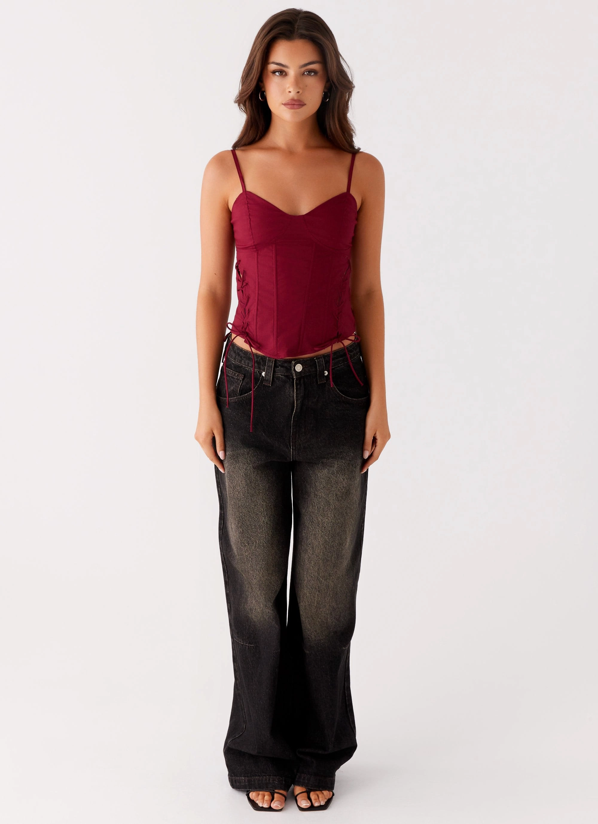 Tallie Corset Top - Red HypoallergenicMaterial