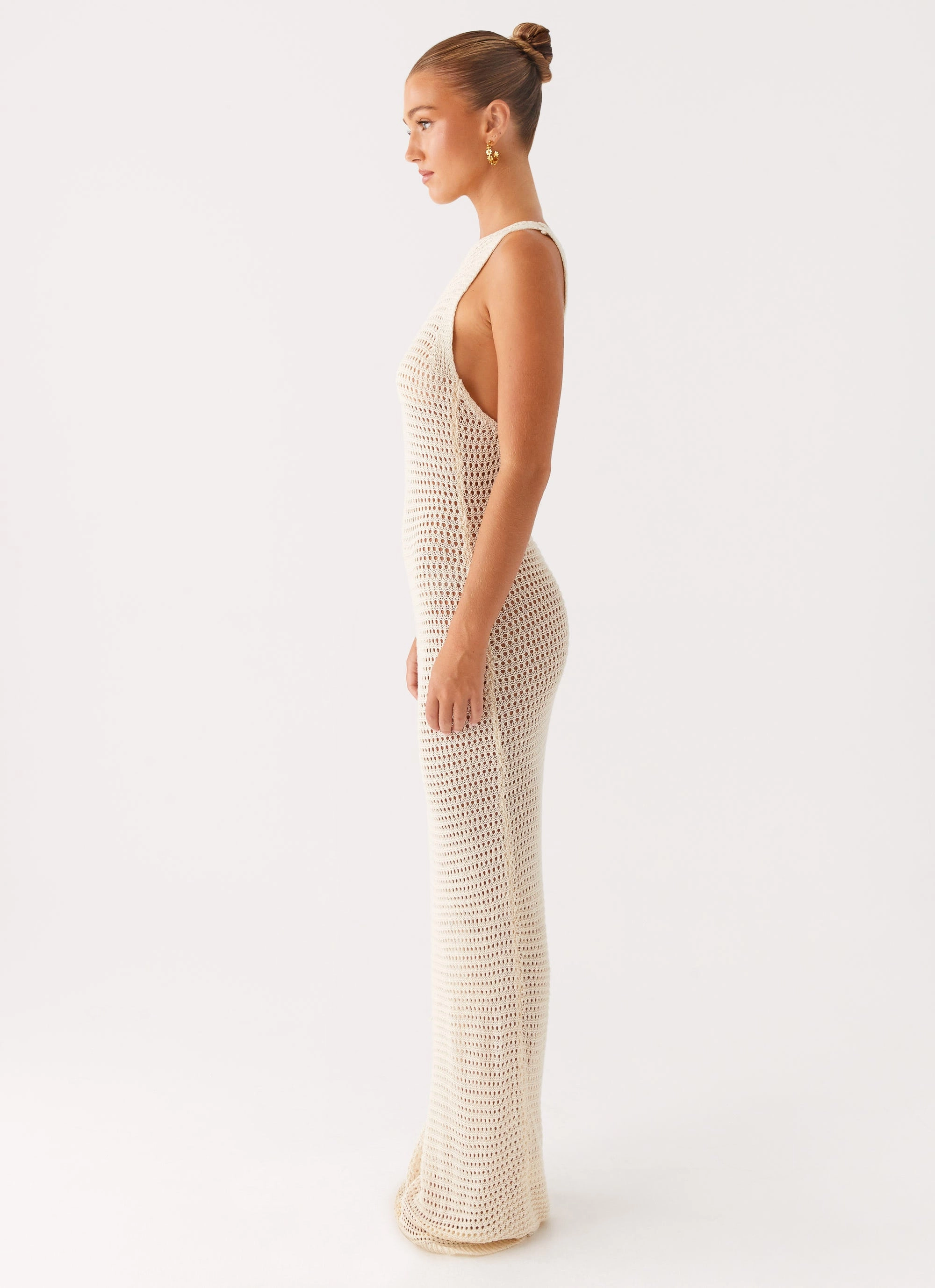 Fresh Stitch Everyday Layers Beach House Crochet Maxi Dress - White