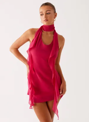 Tanner Mini Dress - Fuchsia Mountain Escape