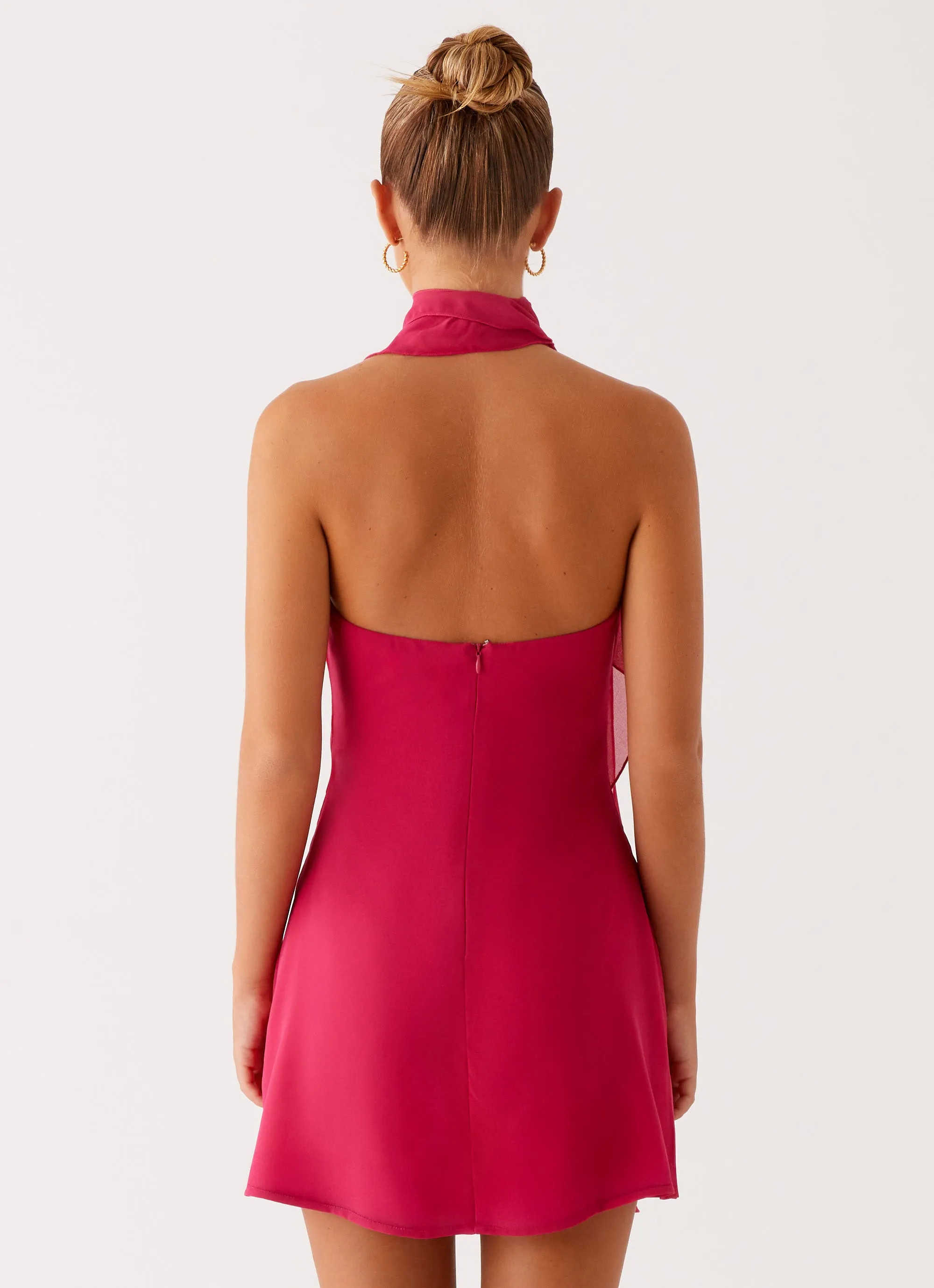 Tanner Mini Dress - Fuchsia Adjustable Cuffs