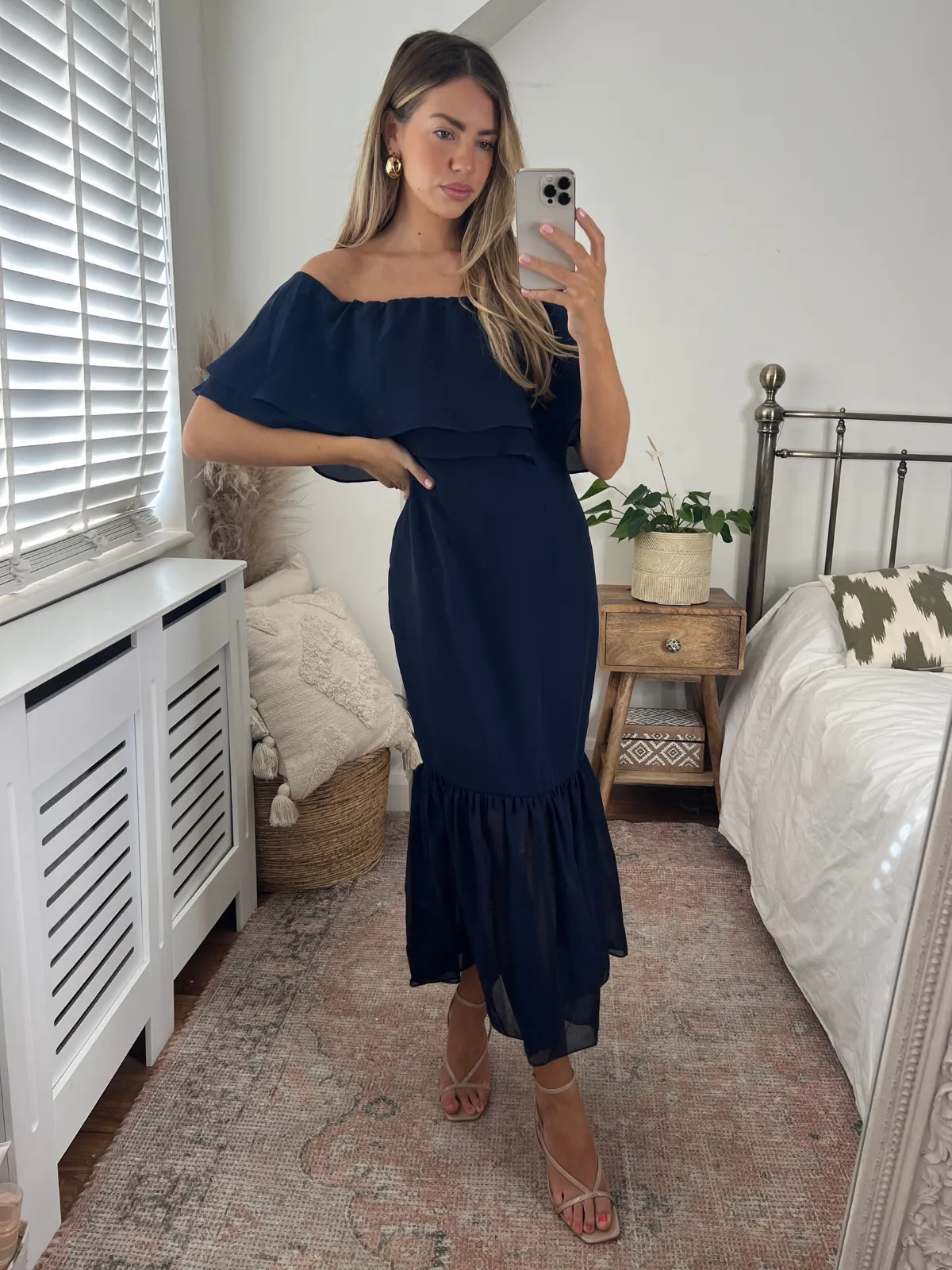 Tara Bandeau Dress / Navy Chic and Flattering Eco Friendly