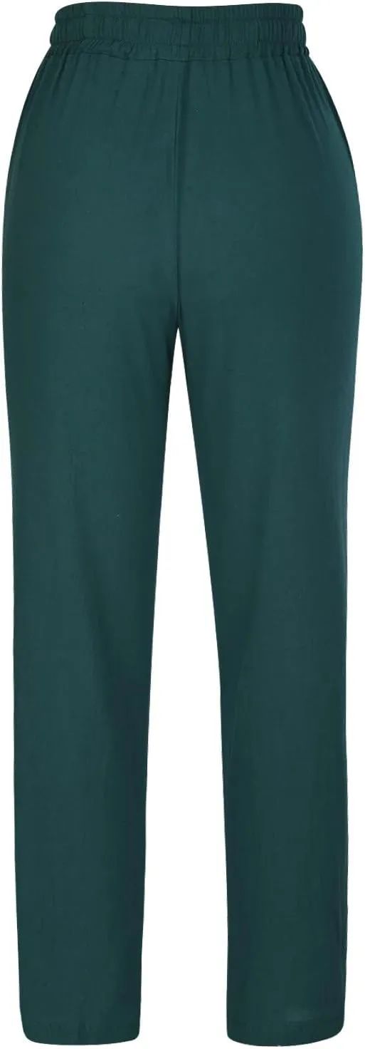 TARIENDY Pants for Women Dressy Casual High Waisted Lounge Trousers Elastic Workout Pants Loose Fitting Yoga Pant