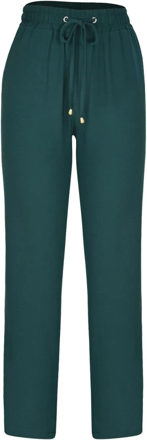 TARIENDY Pants for Women Dressy Casual High Waisted Lounge Trousers Elastic Workout Pants Loose Fitting Yoga Pant
