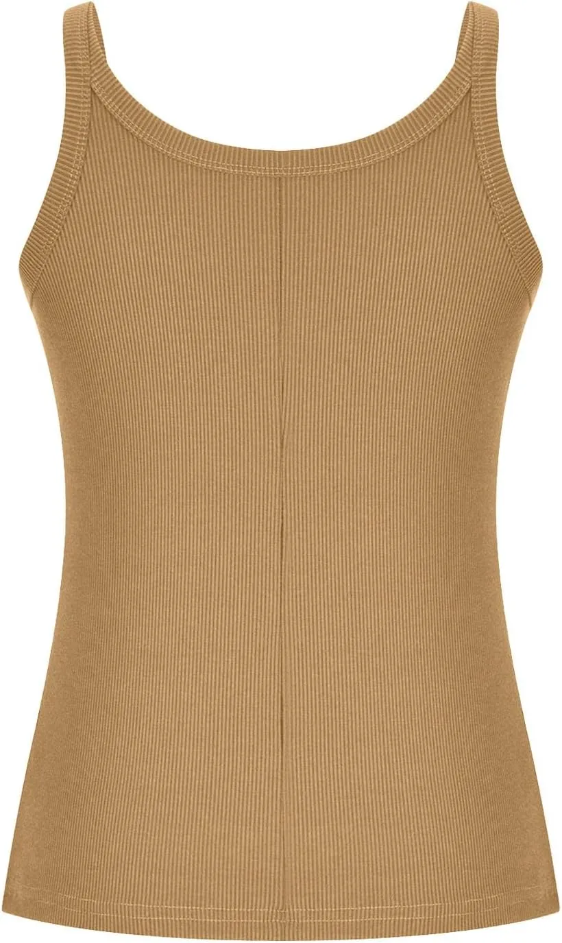 TARIENDY Tank Top for Women Plus Size Slim Fit Scoop Neck Tops Athletic Workout Casual Summer Plain Sleeveless Shirts