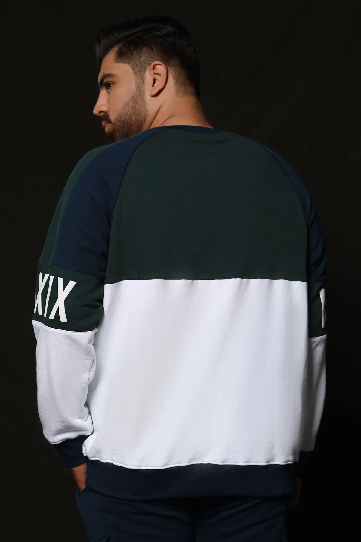 Teal & Blue MMXIX Sweatshirt (Plus Size) - W22 - MSW046P