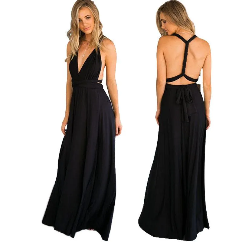 Temperament Bridesmaid long sister group dress bride Bridesmaid dress many kinds of long Party dinner dress gowns