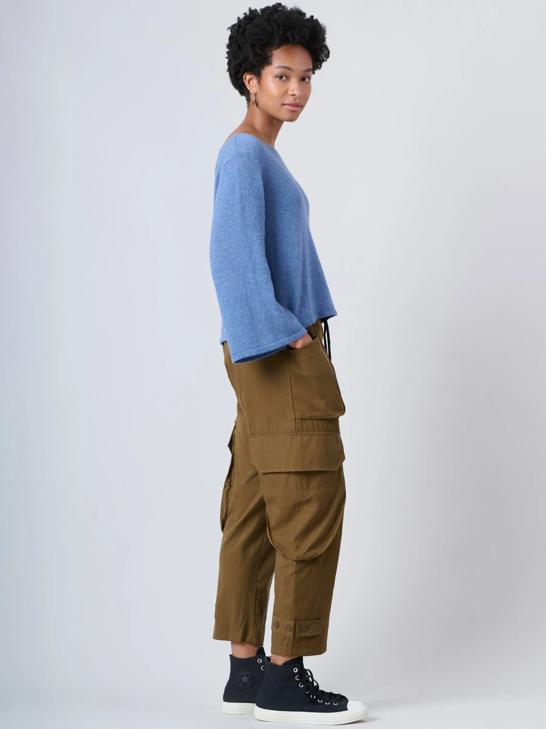 Tencel® Cotton Drawstring Cargo Pants