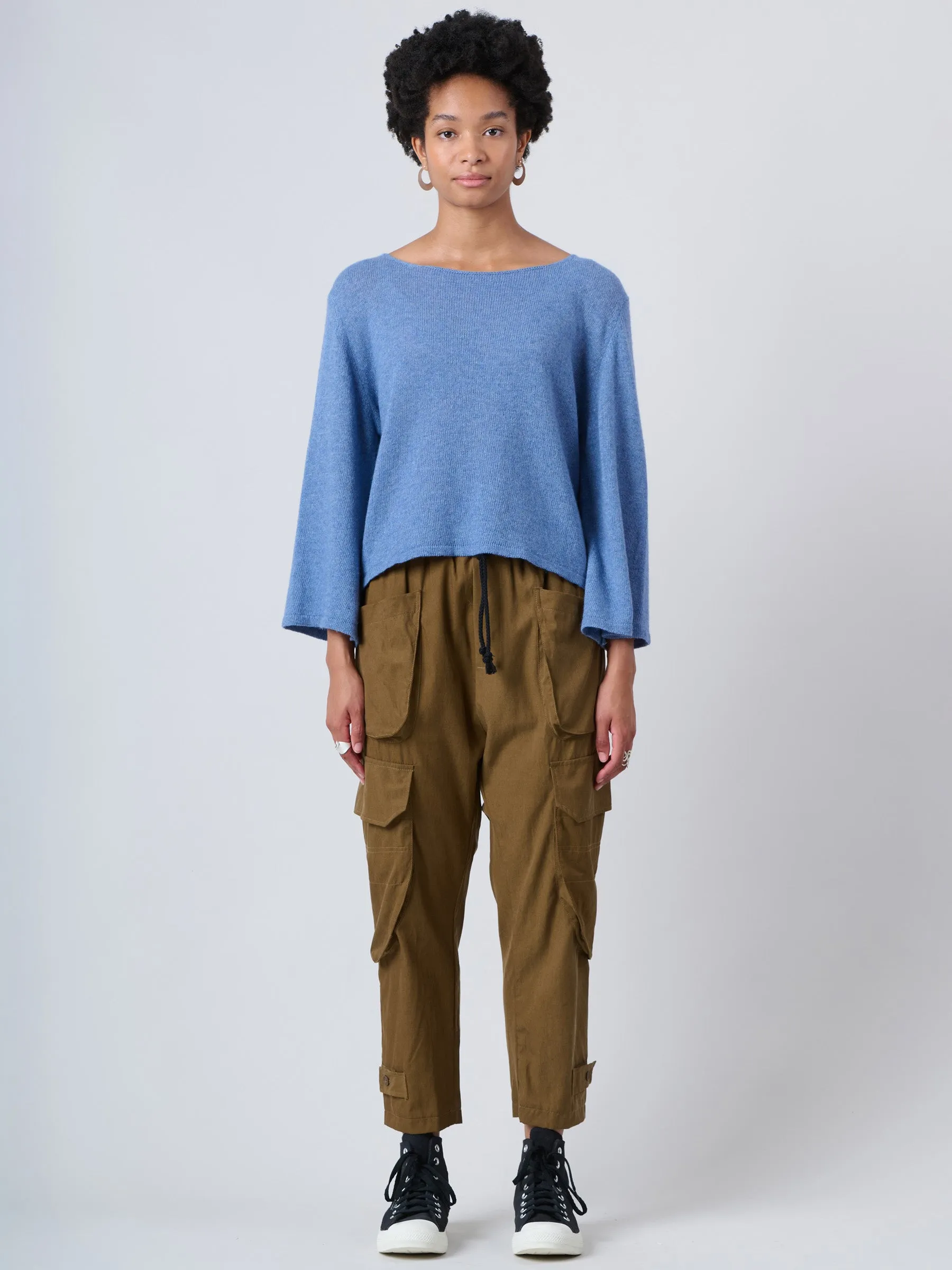 Tencel® Cotton Drawstring Cargo Pants