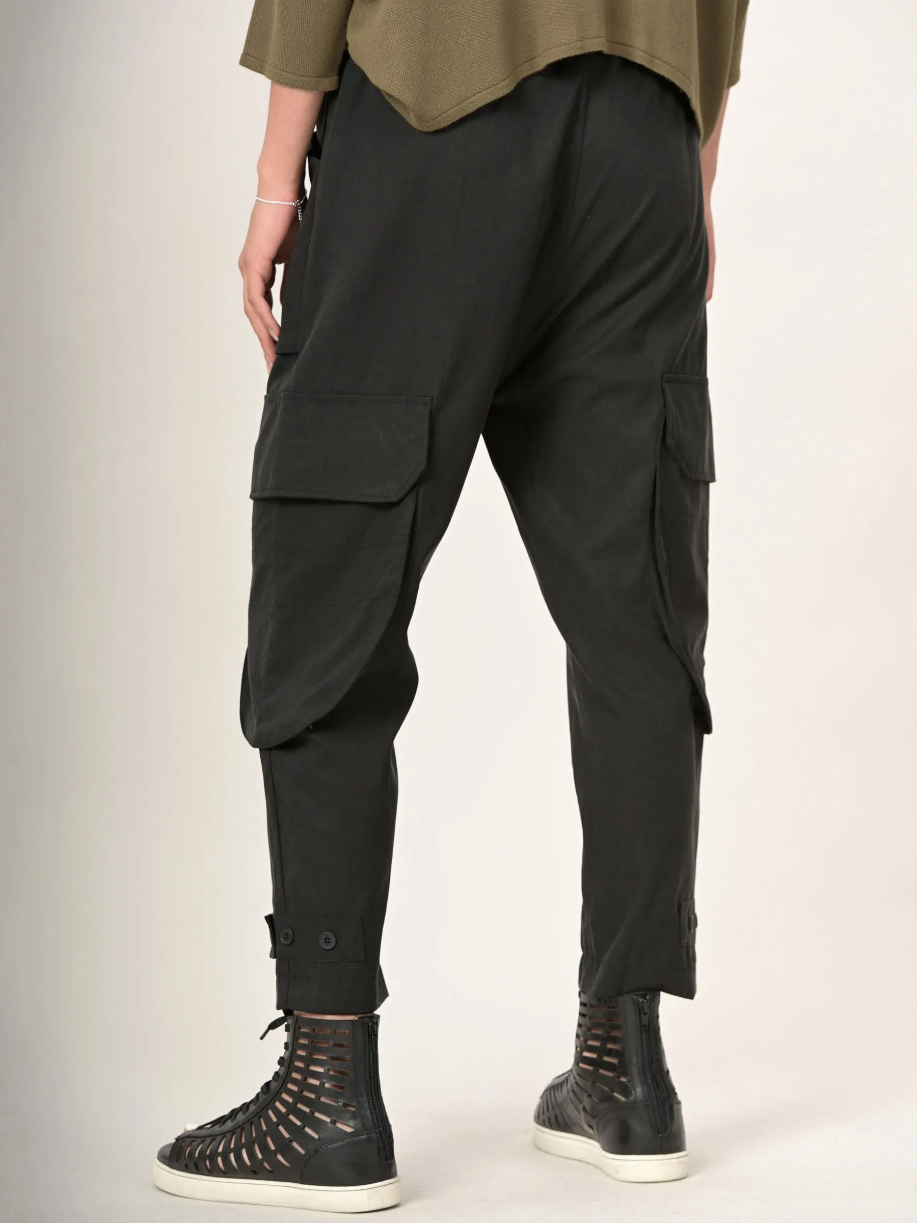 Tencel® Cotton Drawstring Cargo Pants