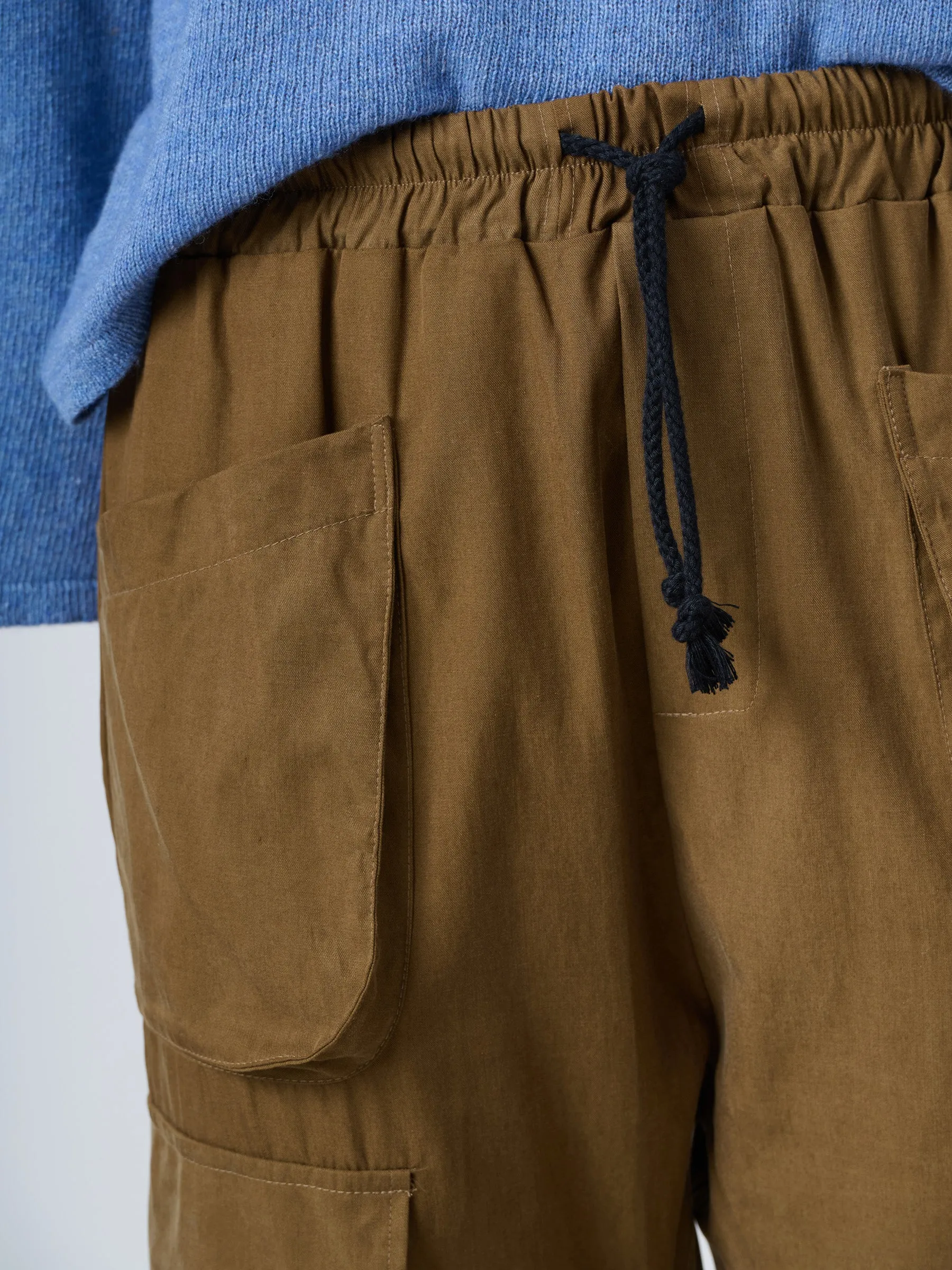 Tencel® Cotton Drawstring Cargo Pants