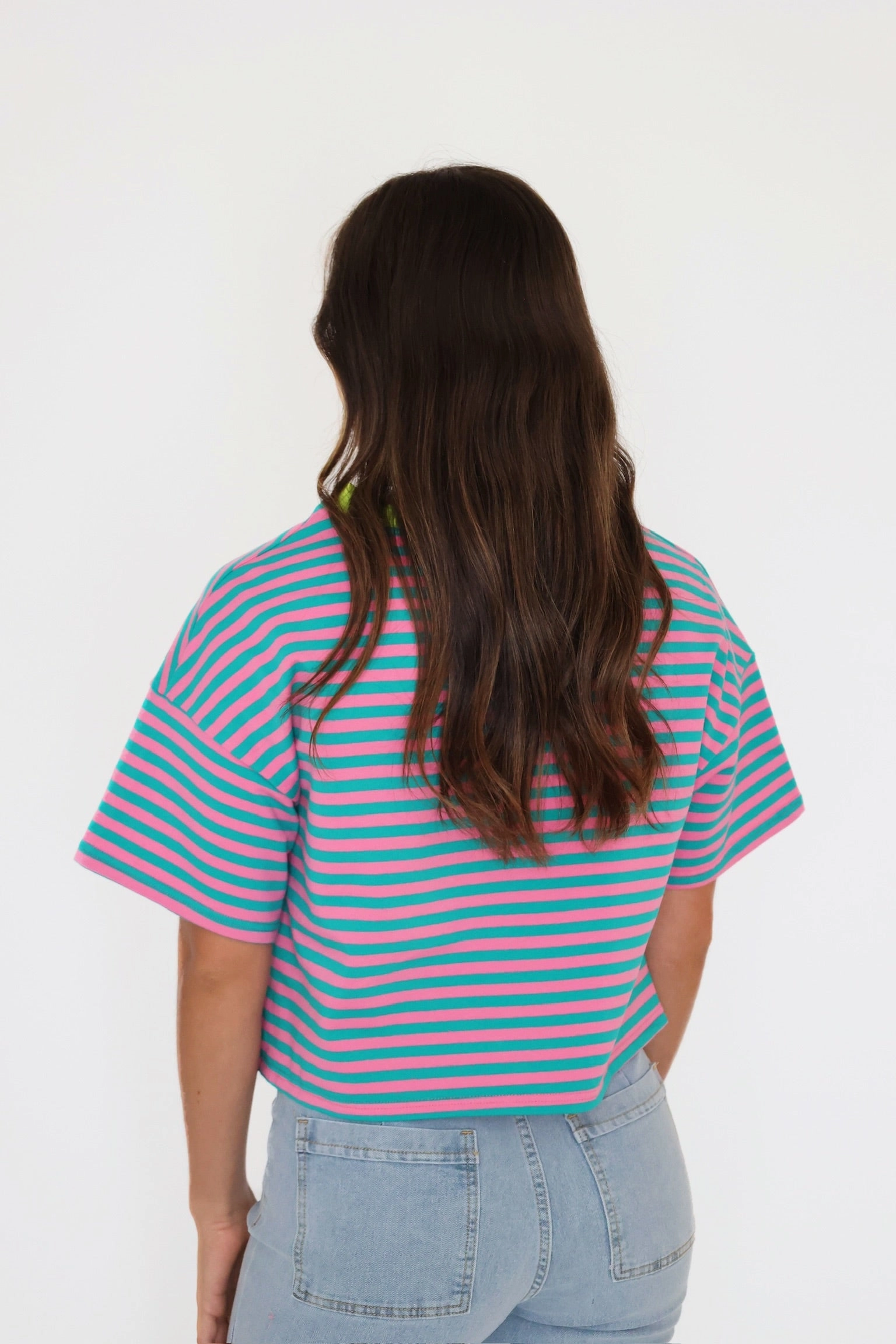 LightweightFabric ButterySoftTextile Terry Stripe Tee