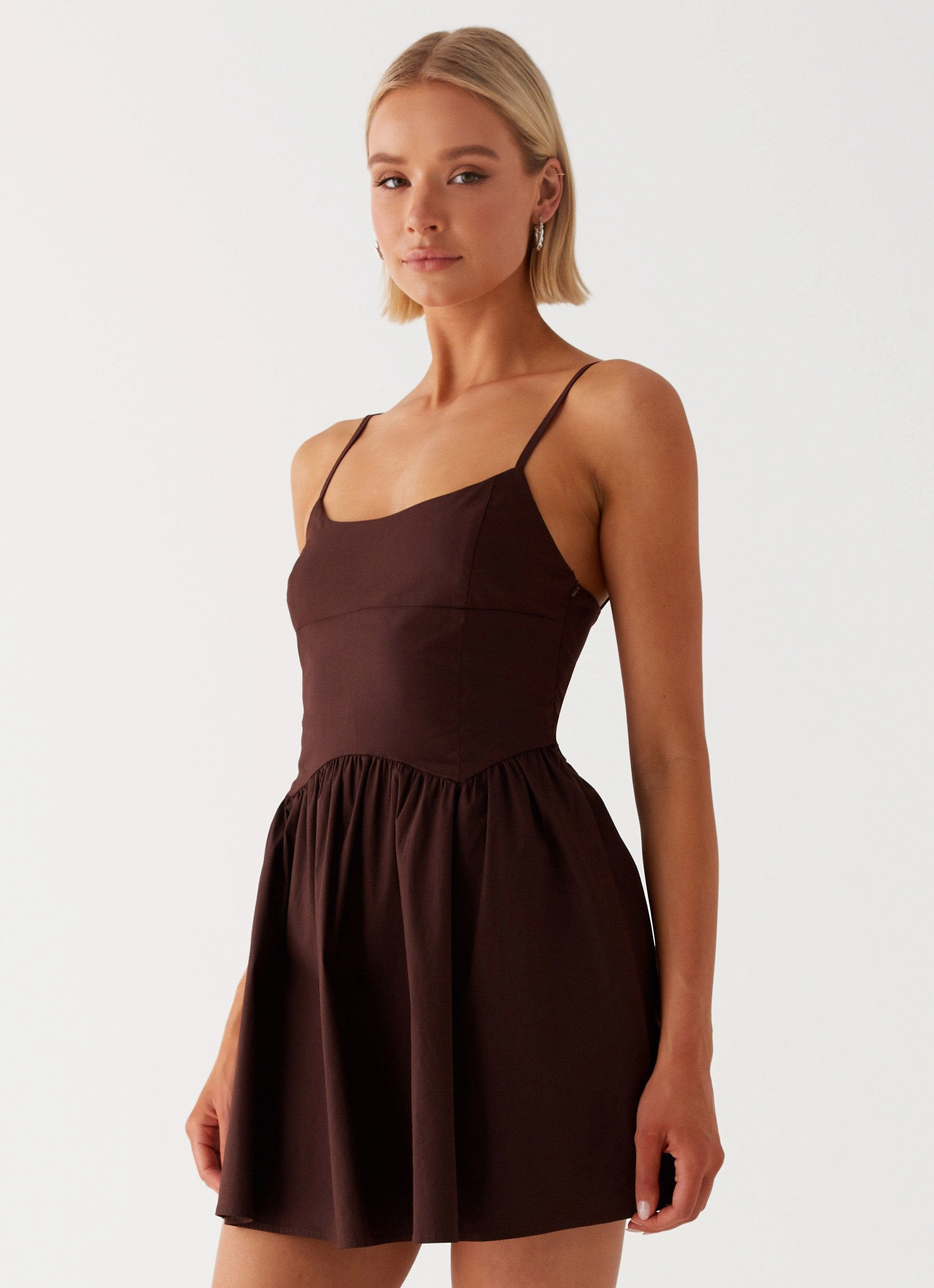 Tesoro Mio Mini Dress - Chocolate Chic Tailoring