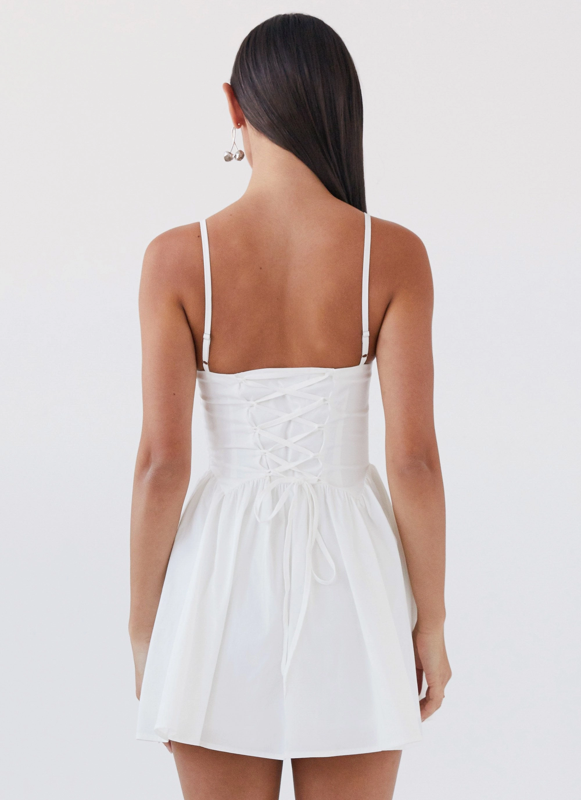 Tesoro Mio Mini Dress - White Soft Shine Refined Mood