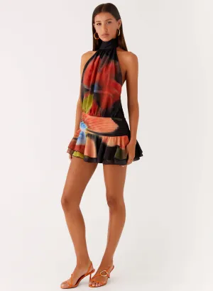 Youthful Style networking event Willow Chiffon Mini Dress - Moody Floral