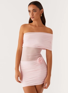 Teyana Mini Dress - Pink Soft And Comfortable understated look Teyana Mini Dress - Pink