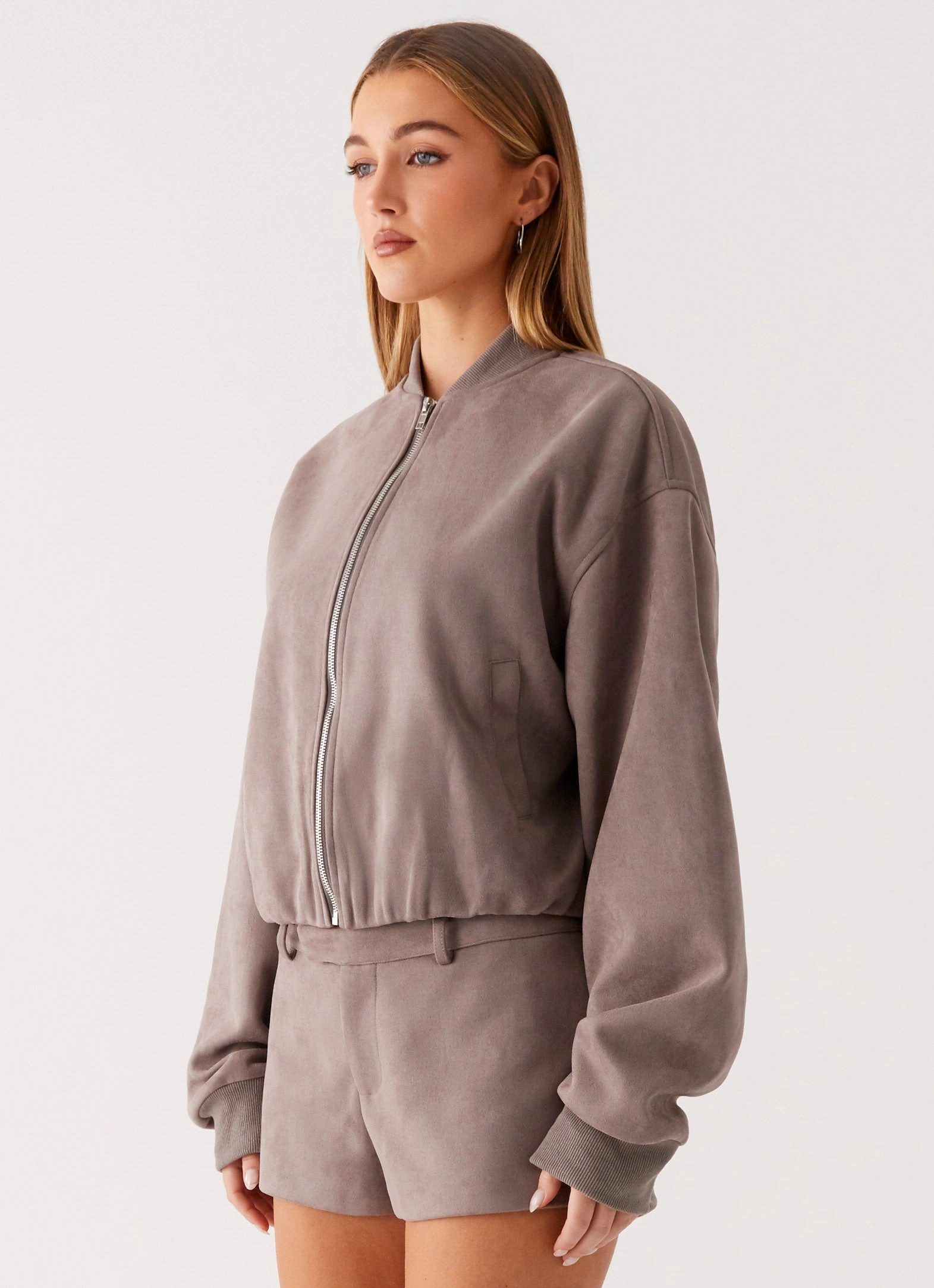 Travel Wardrobe Stretchable Fabric Thats Chill Bomber Jacket - Brown