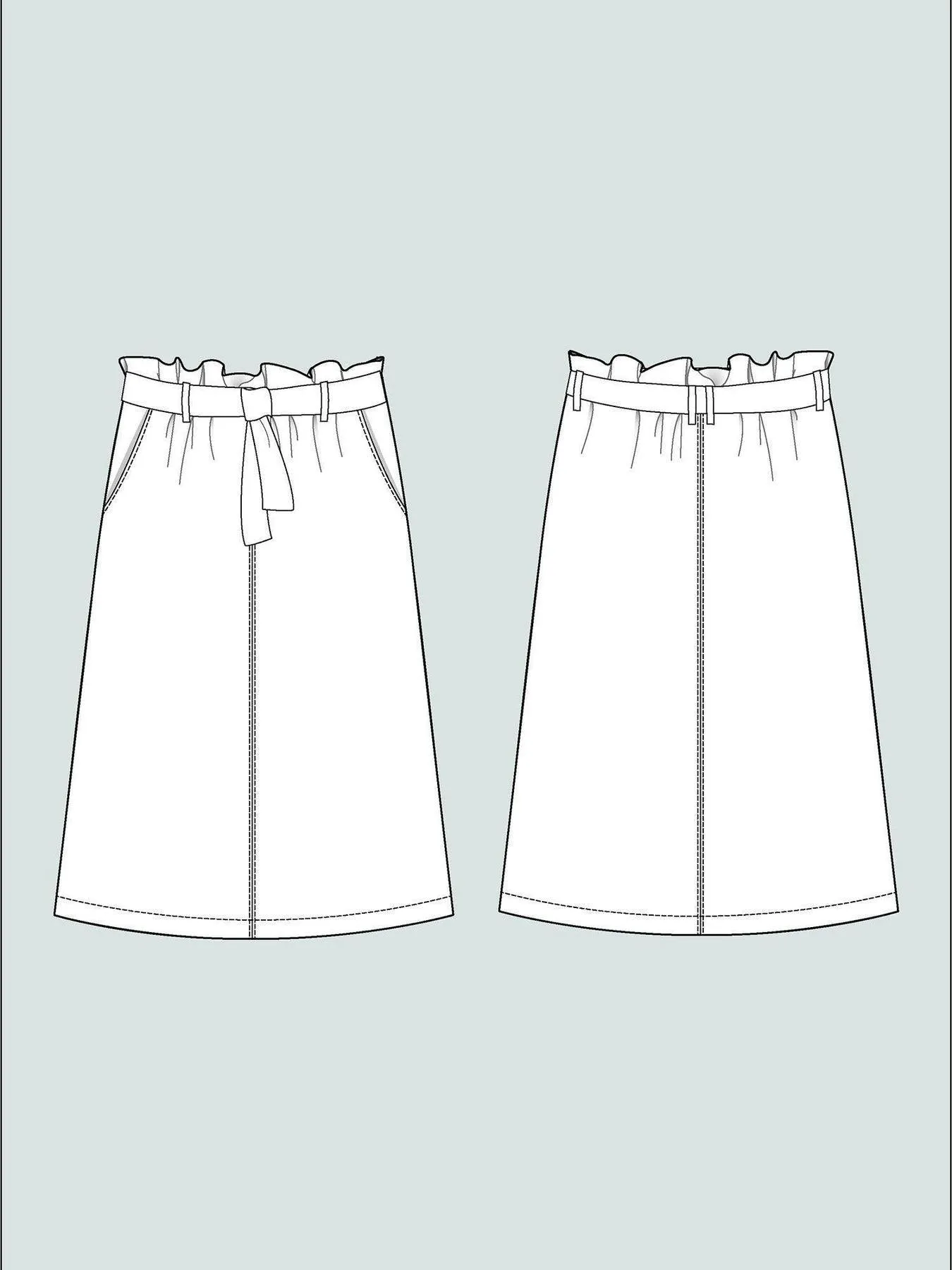 THE ASSEMBLY LINE • A-Line Midi Skirt Sewing Pattern (XL - 3XL)