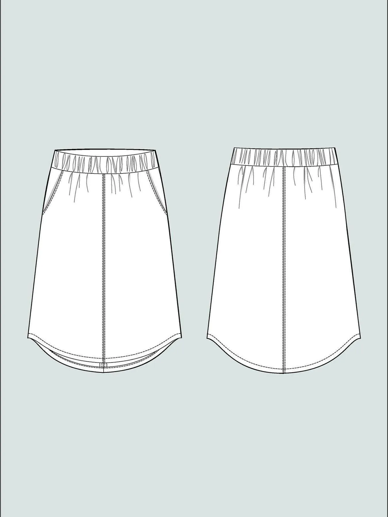 THE ASSEMBLY LINE • A-Line Midi Skirt Sewing Pattern (XL - 3XL)