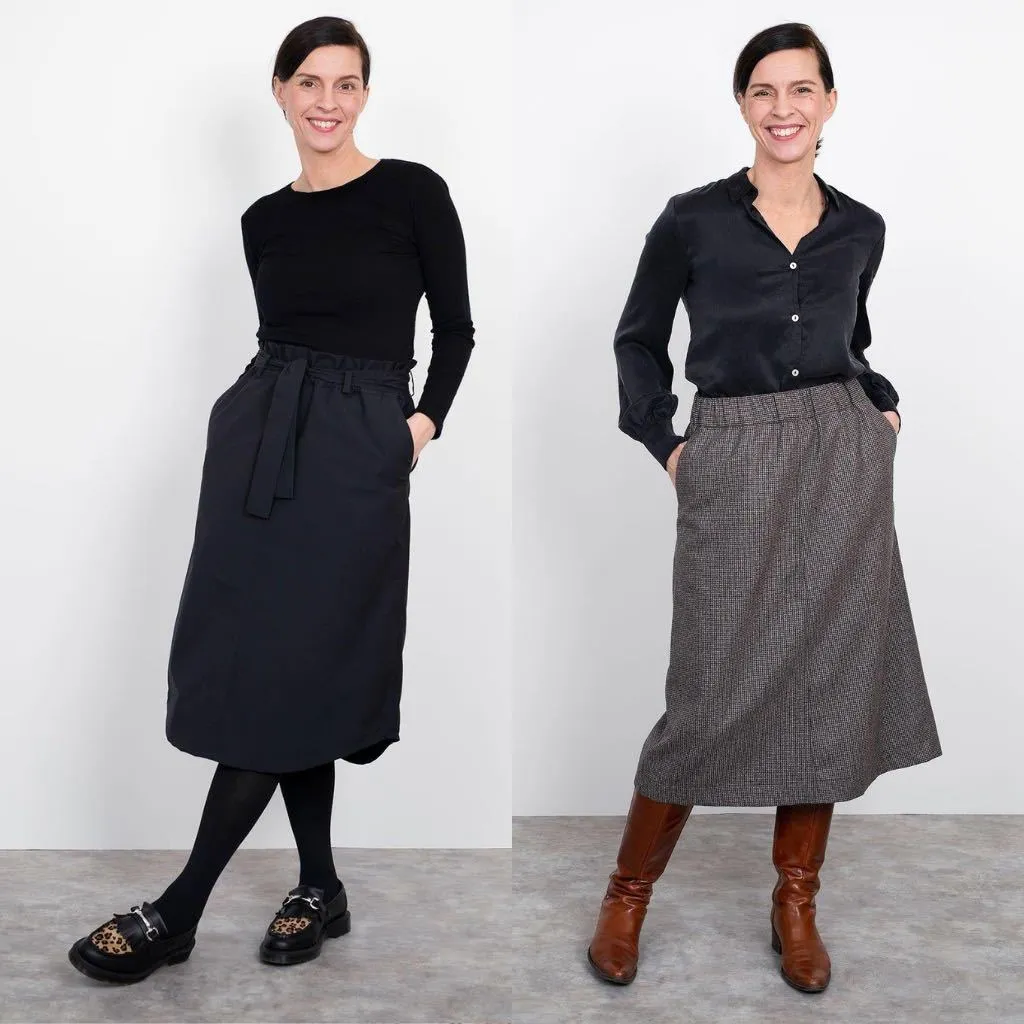 THE ASSEMBLY LINE • A-Line Midi Skirt Sewing Pattern (XL - 3XL)