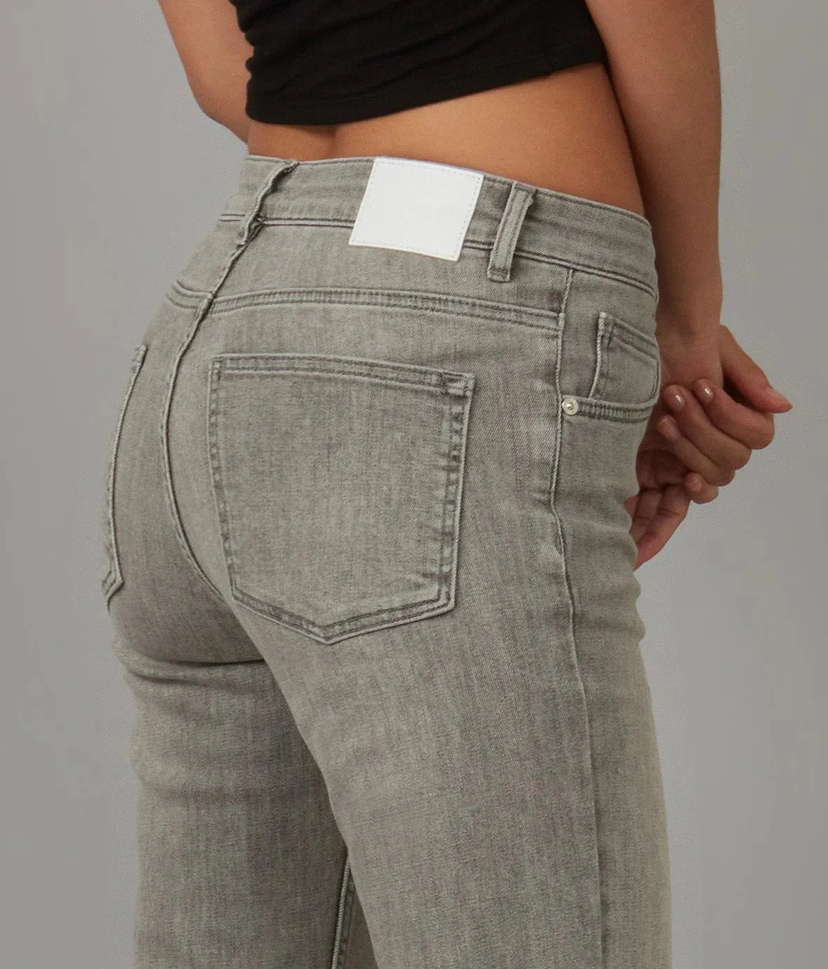 The Denver High Rise Straight Leg Denim by Lola Jeans - Mid Ash - PLUS