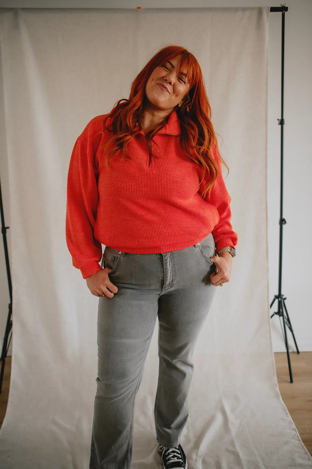 The Denver High Rise Straight Leg Denim by Lola Jeans - Mid Ash - PLUS