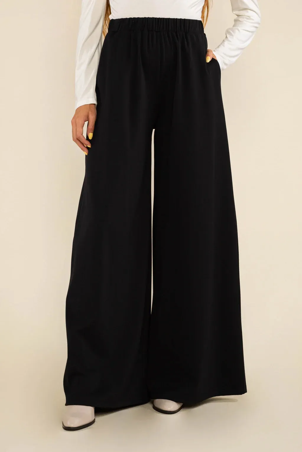 The Georgia Wide Leg Pant by NLT - Black - PLUS