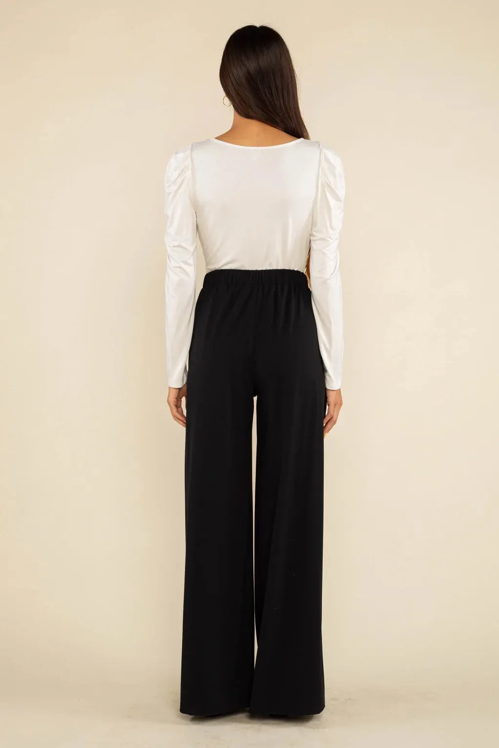 The Georgia Wide Leg Pant by NLT - Black - PLUS