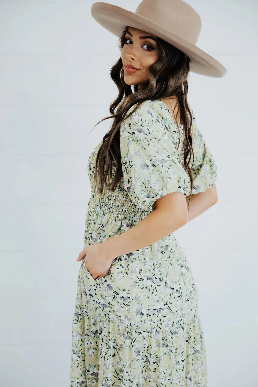 The Indy Maxi Dress in Lime Lottie-Sale