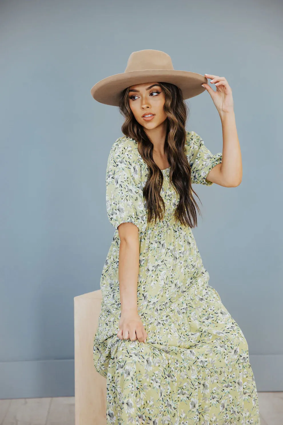 The Indy Maxi Dress in Lime Lottie-Sale