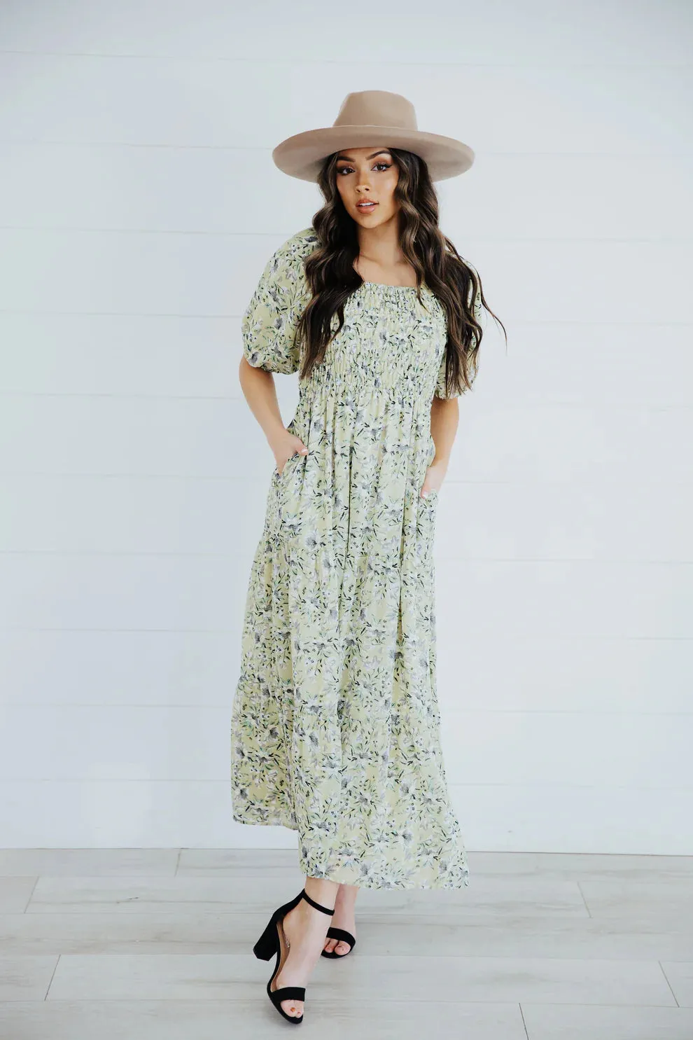 The Indy Maxi Dress in Lime Lottie-Sale