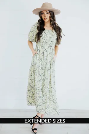 The Indy Maxi Dress in Lime Lottie-Sale