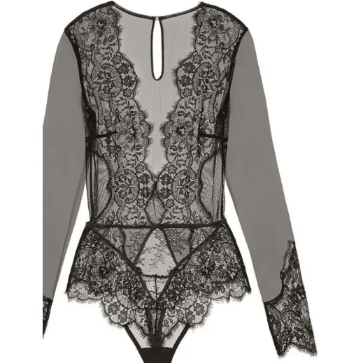 THE LONG-SLEEVE LACE BODYSUIT