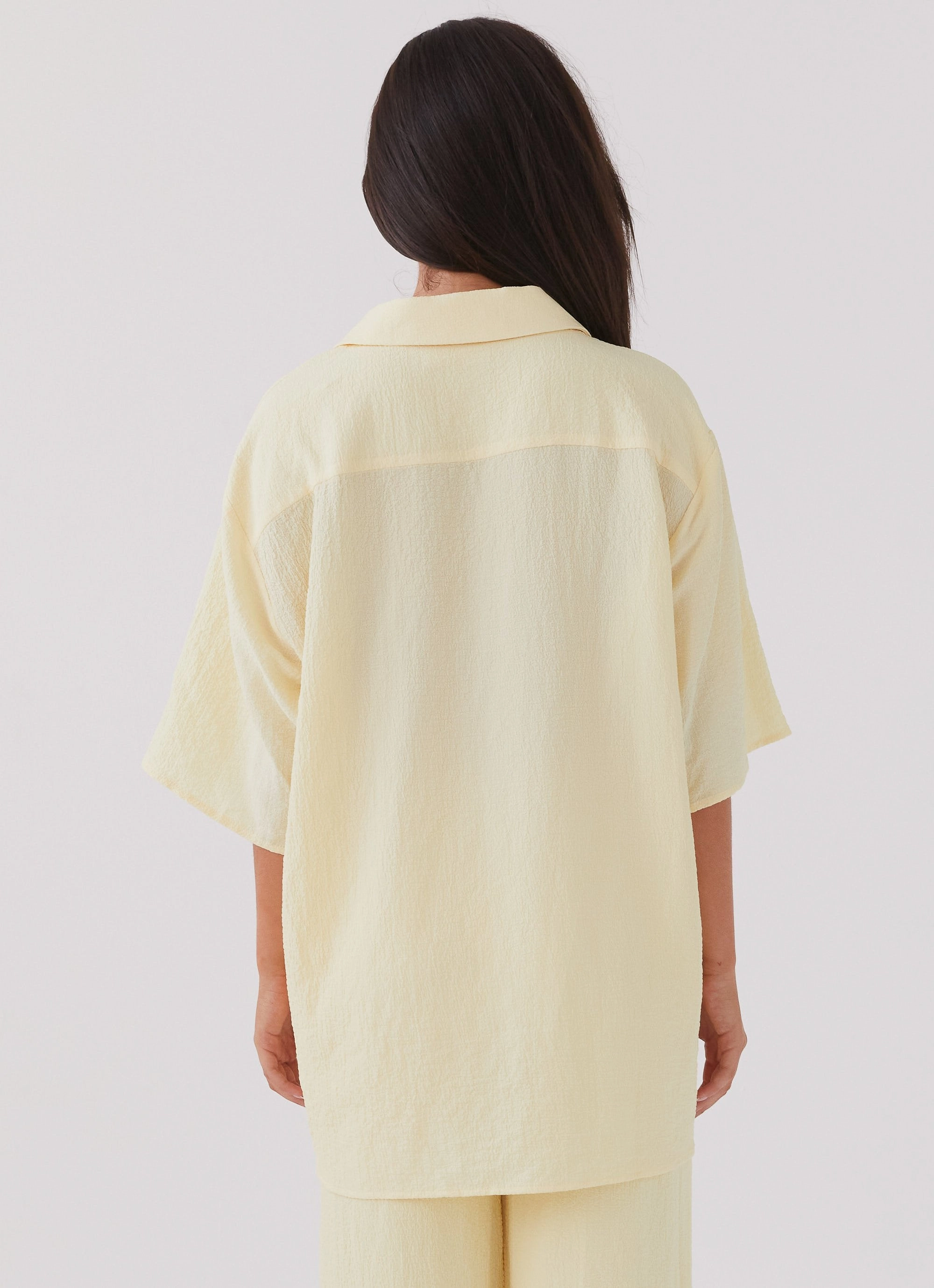 Elasticated Waistband The Good Days Shirt - Lemon