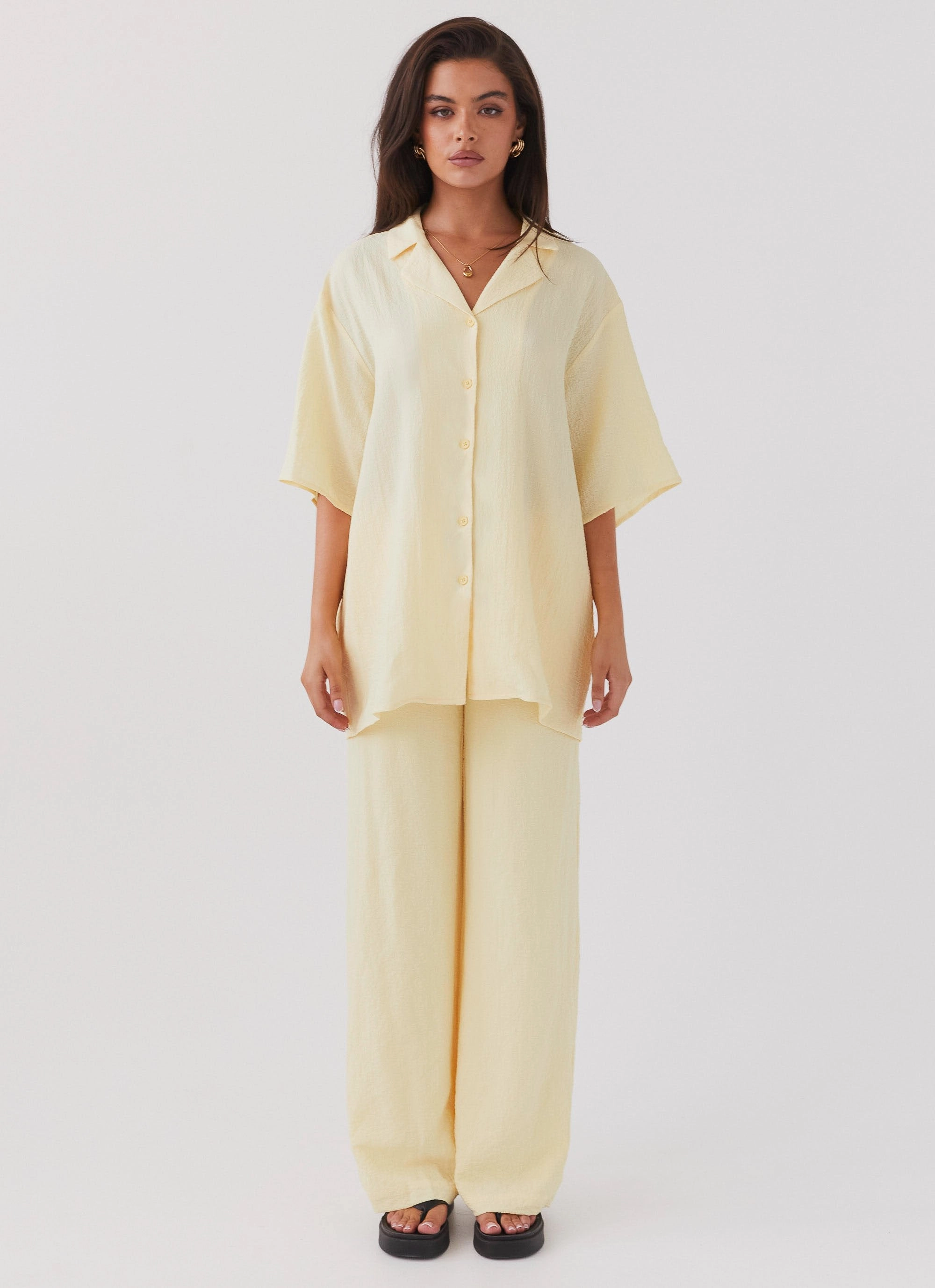 The Good Days Shirt - Lemon Anti Glare Trim Solid Color