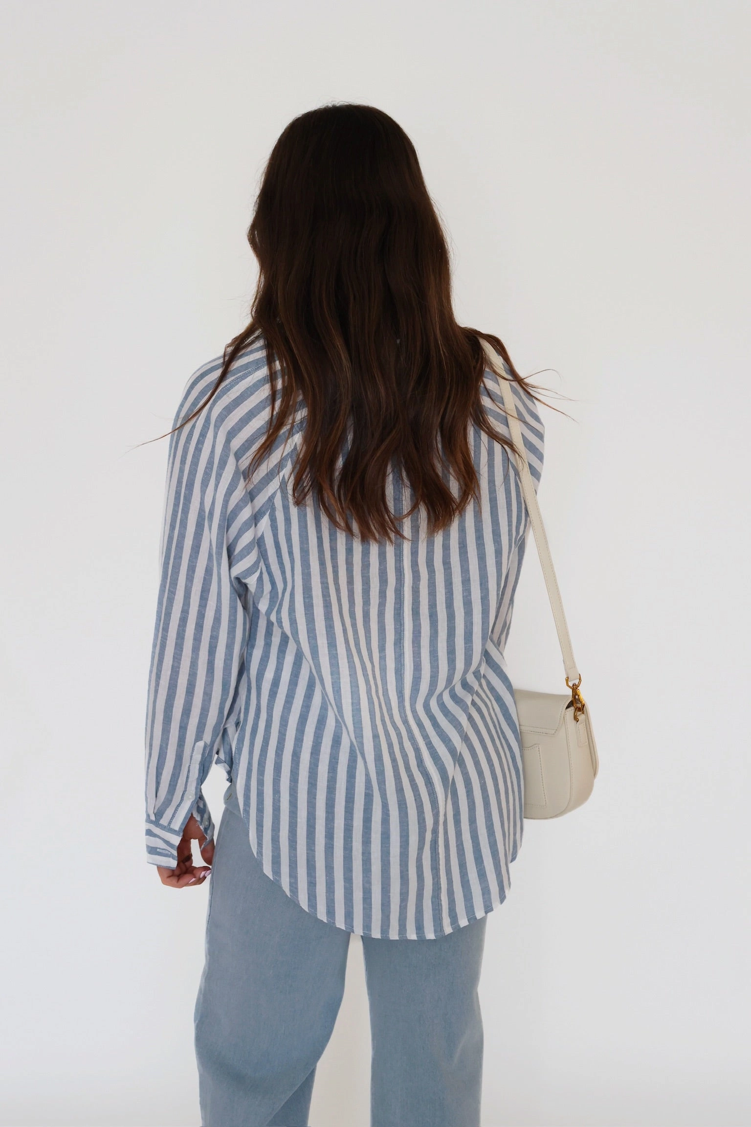 The Perfect Linen Top - Boathouse (FINAL SALE) Bound Seam Edges EasyCareFabric