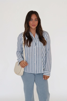 The Perfect Linen Top - Boathouse (FINAL SALE) AntiStaticLining ElasticTrimming Sheer Overlay Material The Perfect Linen Top - Boathouse (FINAL SALE)