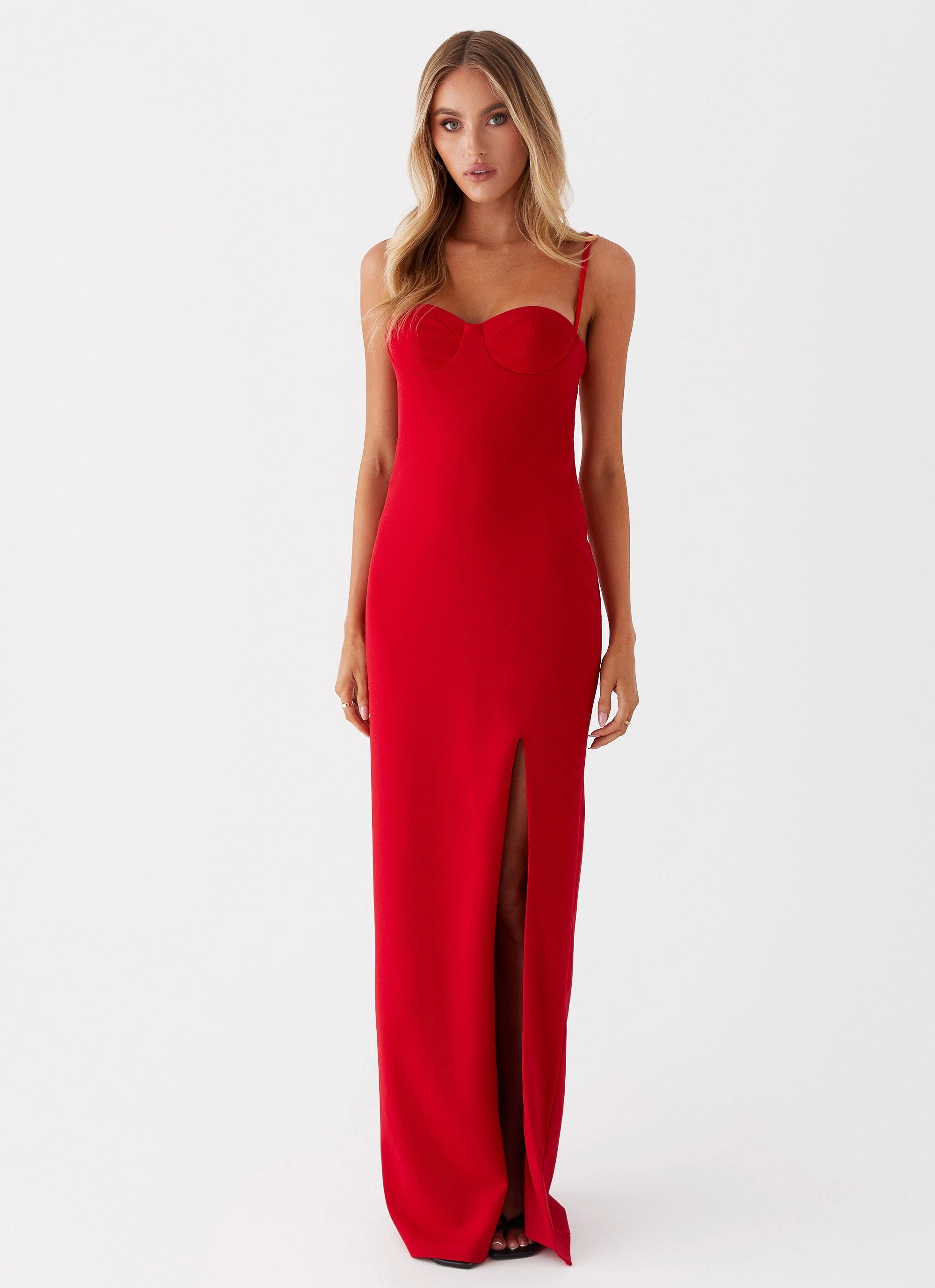Stefanie Maxi Dress - Red Cute Touch Contemporary Design