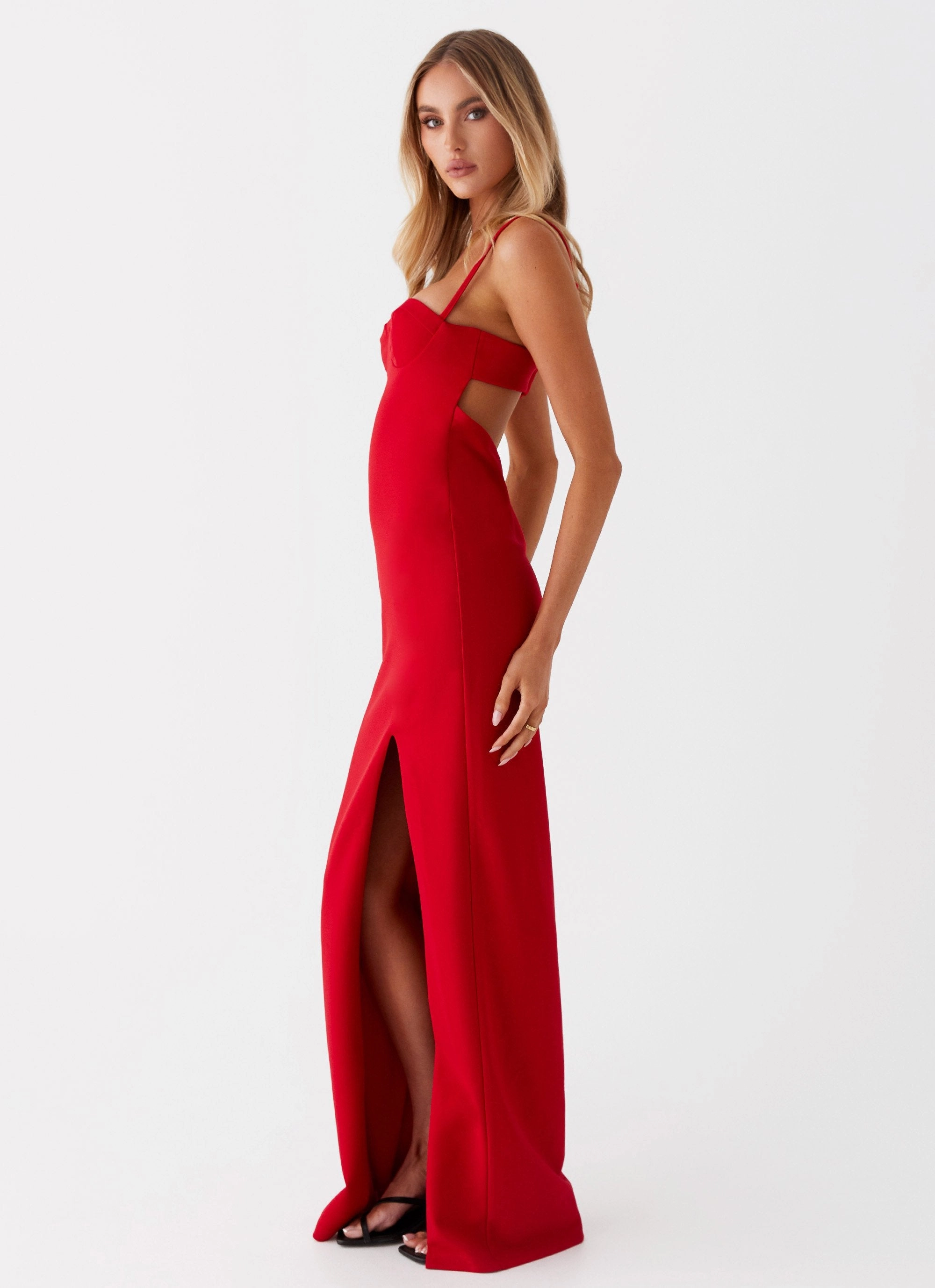 Stefanie Maxi Dress - Red Winter Classic