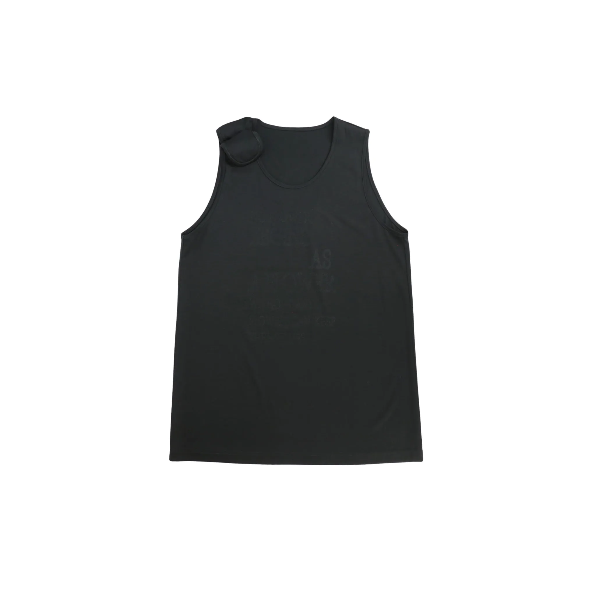 Themed Printed Tank Top in Black
