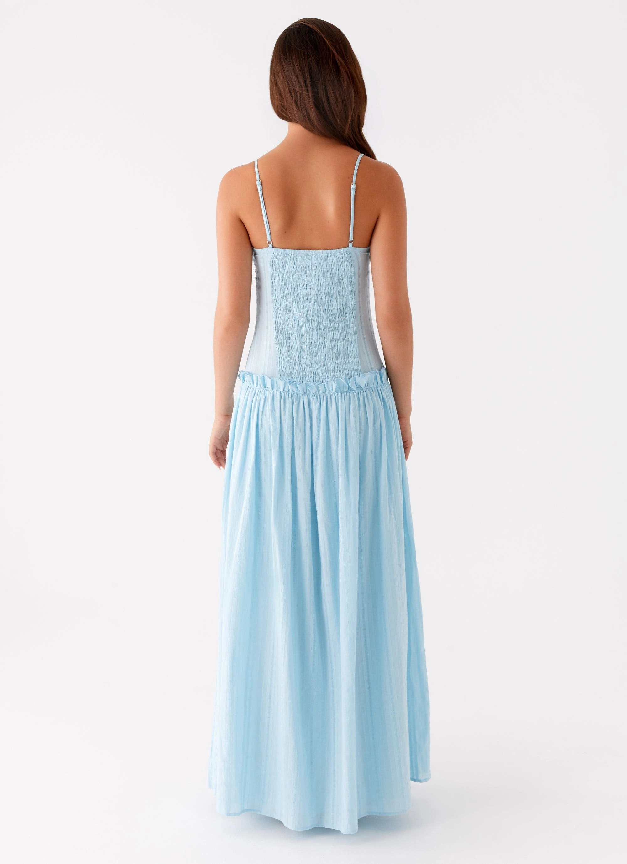 Bold Touches Jacinda Drop Waist Maxi Dress - Blue
