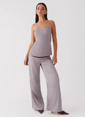 Thermoregulating Palm Cove Satin Pants - Grey Palm Cove Satin Pants - Grey Versatile Look