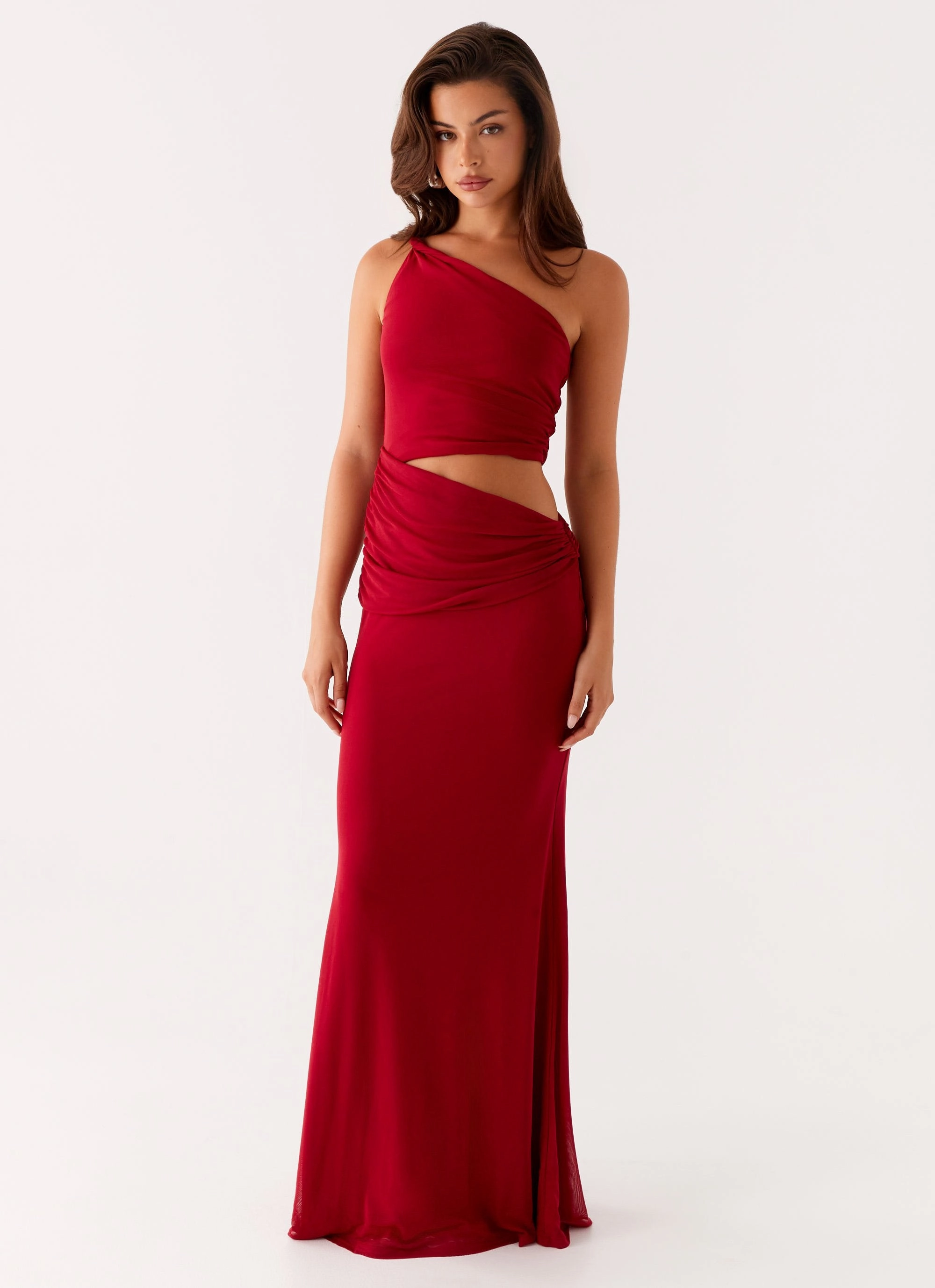 Three Wishes Maxi Dress - Raspberry Silky Shine