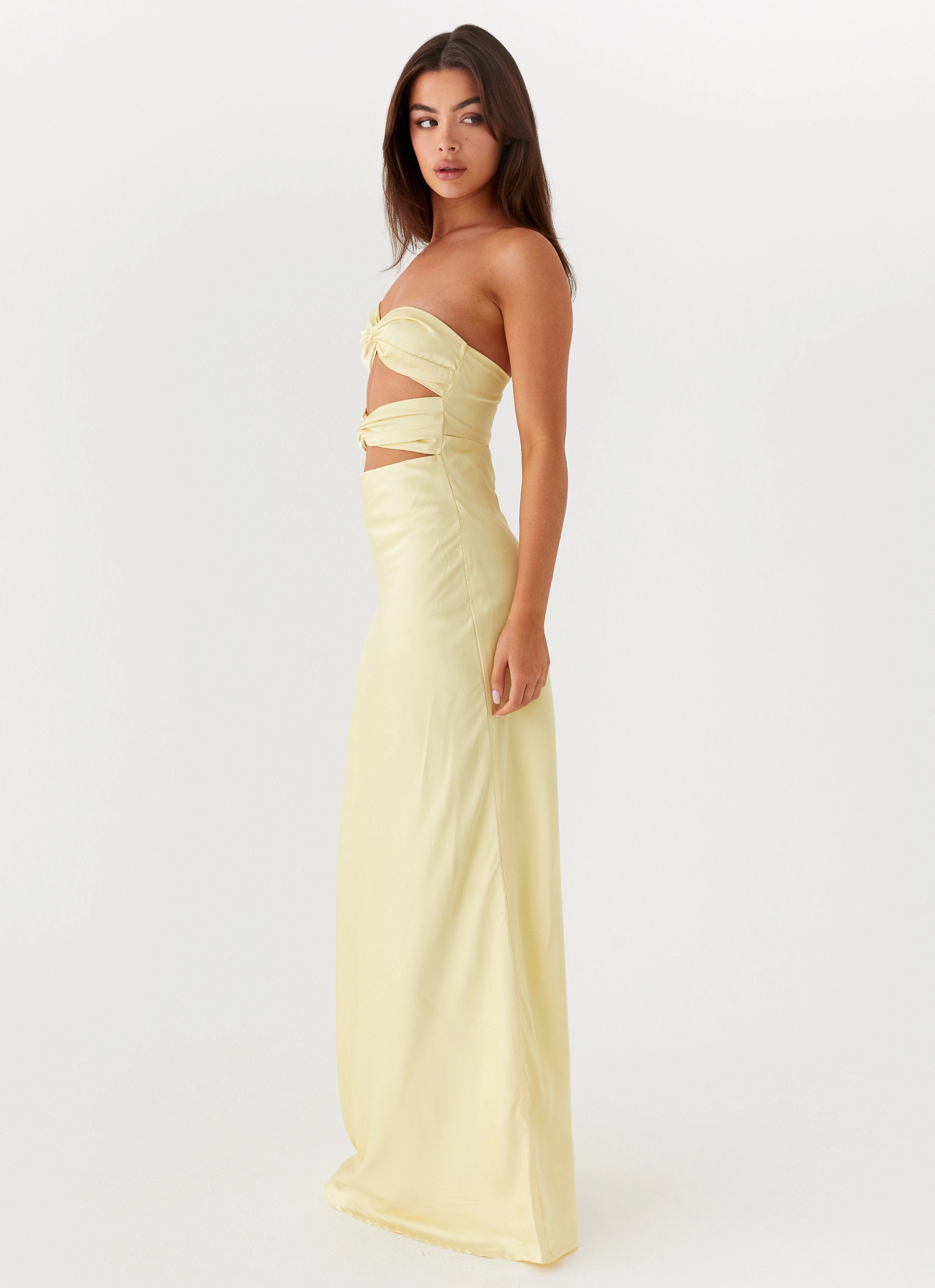 Style focused Tianna Strapless Maxi Dress - Yellow