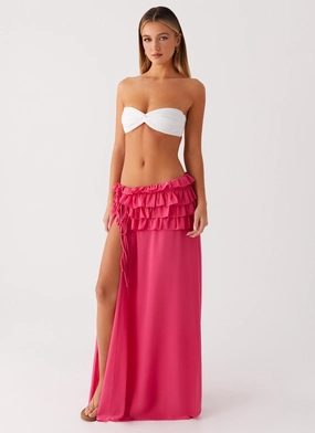 Tied Shoulder Shirin Sarong - Hot Pink Shirin Sarong - Hot Pink Dynamic Tension Control Resort Vibes