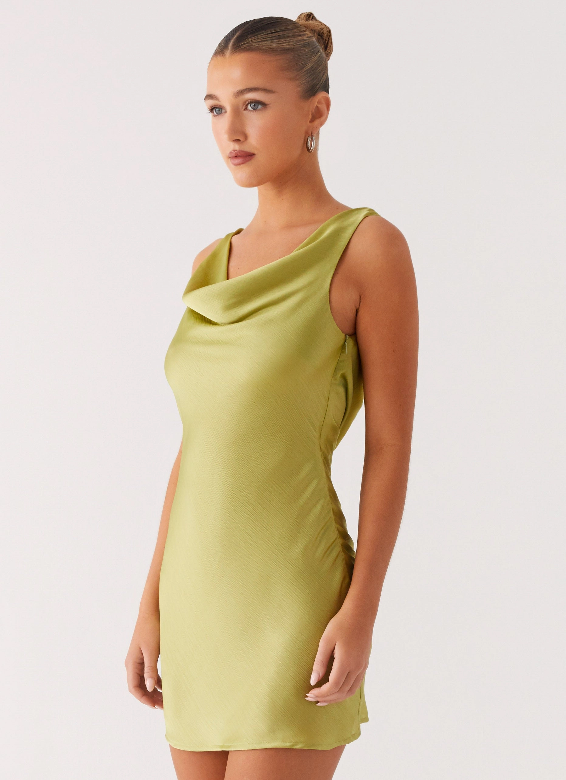 Formal dinner wear Tiegan Mini Dress - Lime